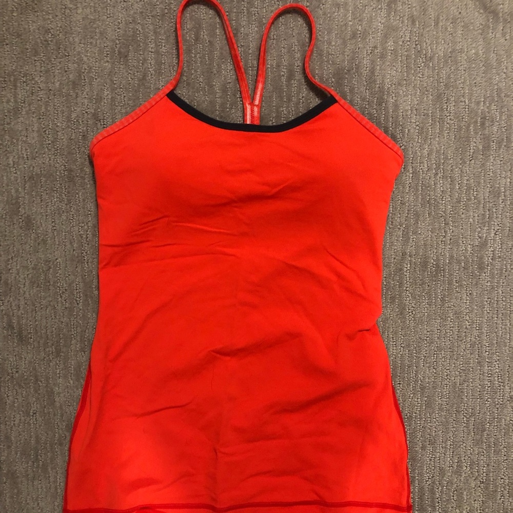 Lululemon orange/red racerback workout camisole